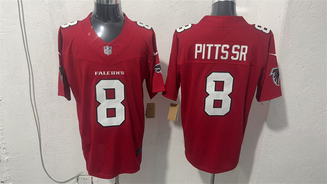 Men's Atlanta Falcons #8 Kyle Pitts Sr. Red 2026 New F.U.S.E. Vapor Untouchable Limited Stitched Football Jersey